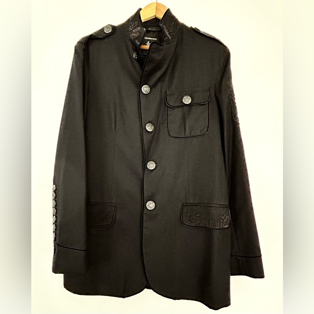 Men's Black Military Style Jacket